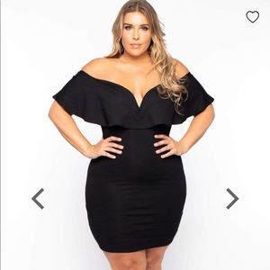 Brand NWT - White Off-the-Shoulder Bodycon Dress